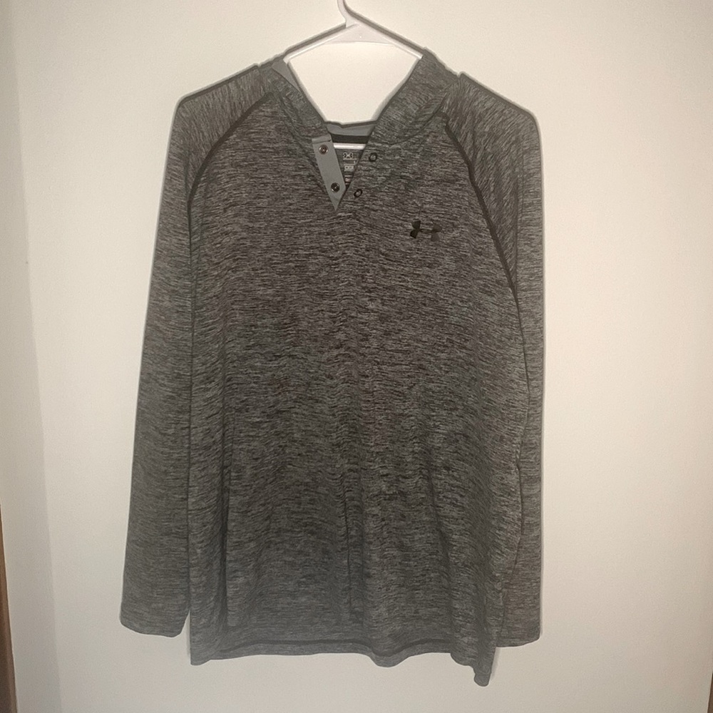 ❌sold ❌Under Armour Heather grey hooded pullover